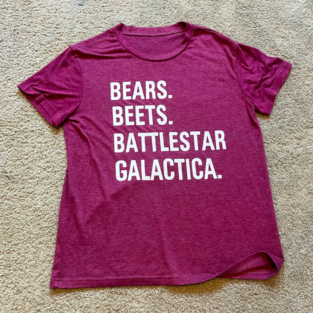 Basic T-shirt “bears beats Battlestar Galactica”, the office t-shirt